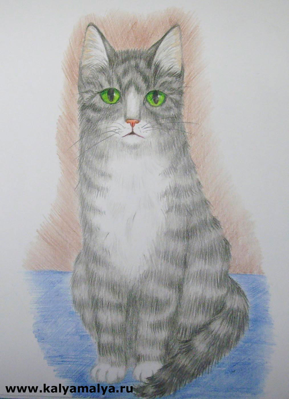 Каля Маля Всё о рисунках. Учимся рисовать: Как нарисовать кошку?