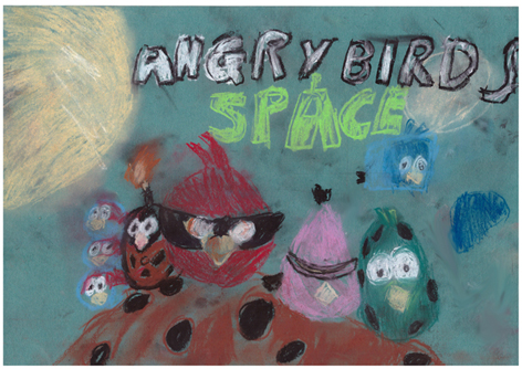 angry birds, space
